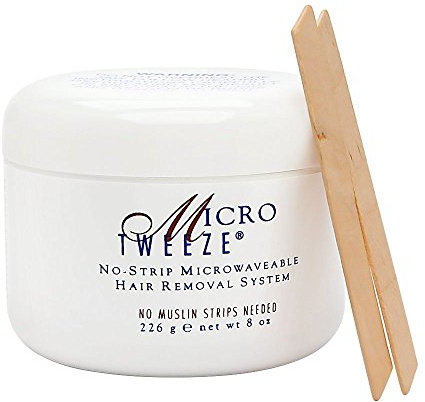 Micro Tweeze No-Strip Microwaveable Hair Removal Wax Kit, Stripless Waxing System for Face and Body, Smooth and Long-Lasting Results, Ideal for All Skin Types