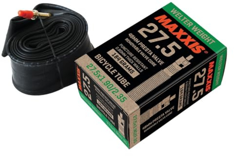 Maxxis Welterweight Bicycle Tube 27.5 x 1.9-2.35 Presta Valve 48mm with Removeable Core,Black