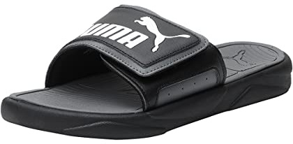 Puma Unisex Adults Royalcat Comfort Slide Sandals, Puma Black-Castlerock-Puma White, 14 UK