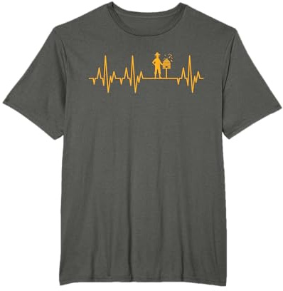 Apicultor Latido del corazón Apicultura ECG Abejas de la mie Camiseta