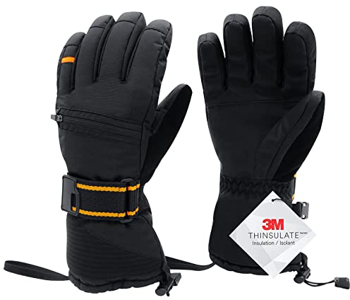 Vihir Winterhandschuhe Skihandschuhe Herren & Damen Thermo Handschuhe, Wasserdichte Touchscreen 3M Thinsulate Warm Fahrradhandschuhe, Eisfischen, Skifahren, Radfahren, Snowboard Winddichte Skihandsche