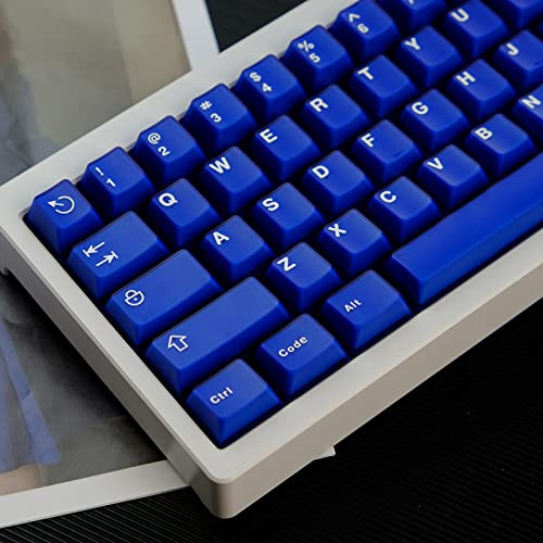 Sumgsn 114 Keys Blue Jelly Keycaps Cherry Profile Doubleshot Translucent Keycaps Set Fit for 60% 65% 75% Mechanical Keyboard Cherry Mx Switches