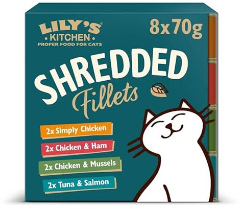Lily's Kitchen Shredded Fillets Multipack for Cats (32 x 70g)