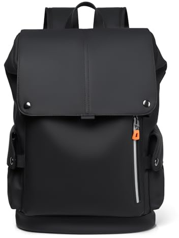 SONARIN Zaino Porta PC Uomo,Zaino Lavoro Impermeabile Zainetti per Laptop 15,6 Pollici Zaino da Viaggio Borsa Casual con Porta USB per Uomo Donna Università Ufficio(Nero)