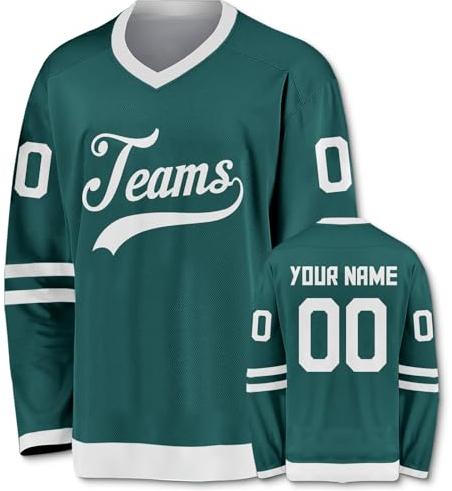 Generic Personalisierte Hockey Trikots Druck- und Färbestickerei Personalisierte Namen Nummer für Herren Damen Junge Sport Geschenke