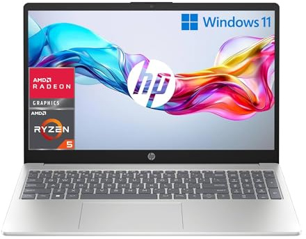 HP Laptop 15-fc0010sl, AMD Ryzen 5-7520U, RAM 8GB LPDDR5, SSD 512GB, AMD Radeon, Display 15.6” FHD SVA 250 Nits, Antiriflesso, Wi-Fi, 720p TNR Privacy Cam, Windows 11, Argento, Non convertibile
