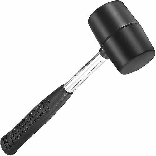 TECHZOCO Mazo de goma Martillo de hule, Martillo de goma, Mazo de goma, Herramienta de caucho, Mazo de caucho, Martillos de hule, Golpe suave, Mazo con cabeza de goma, 750 gramos
