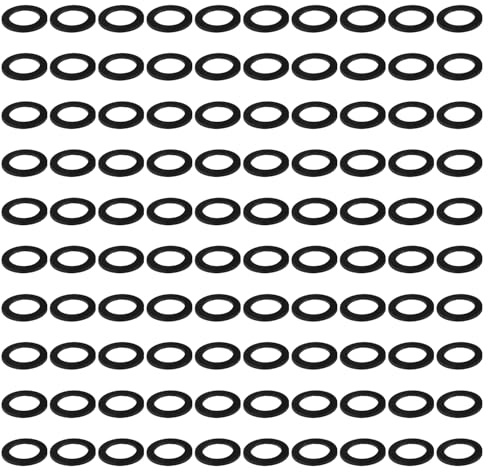 YIXISI 100 PCS 10.2x15x1 mm Door Hinge Mounting Rings, Plastic Door Hinge Washers, Room Doors Washers, for Room Doors Hinges, Black Nylon