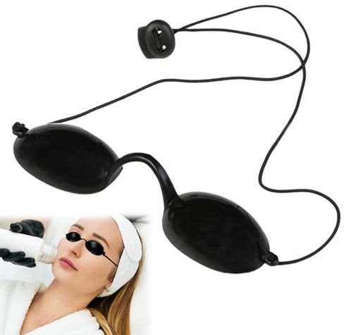 keyxer Lunettes de solarium, lunettes de protection UV, cache-œil pour thérapie par lumière rouge Lunettes de sécurité pour les yeux avec protection UV réglable, pour lunettes de protection