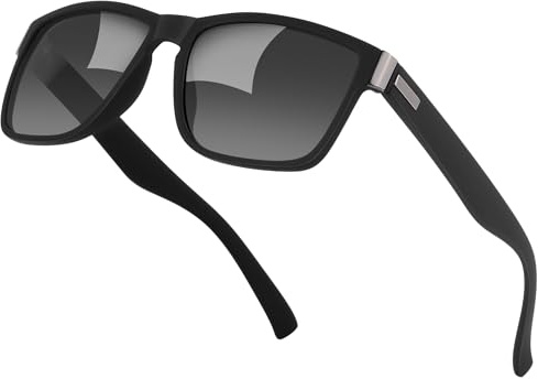 Farrobor Lunettes de Soleil Homme Polarisées Classique Lunette Soleil Carré pour Protection UV400 Homme Conduite Pêche