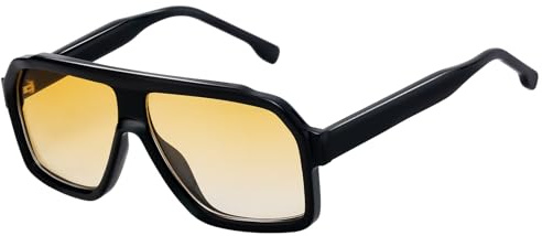 SHEEN KELLY TR90 Lunettes de soleil Carrées rétro pour hommes et femmes, style vintage, classiques, épaisses, années 80 UV400