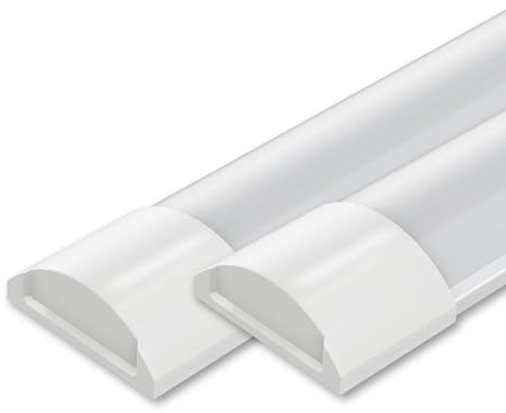 Ledvion - 2er set, Feuchtraumleuchte LED, 60cm, IP20, 15W, 120 lm/W, Neutralweiss, 4000K, Koppelbar, kellerleuchte, deckenleuchte, garagenbeleuchtung, werkstattbeleuchtung