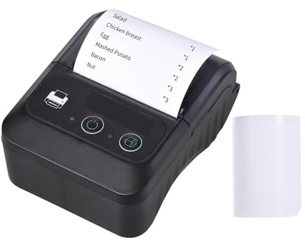 CCZRD Impresora Térmica De Recibos Portátil Inalámbrica BT, 58mm, 2 Pulgadas, Mini USB, Móvil POS, Compatible con Comando Impresión ESC/POS Impresión Rápida Nítida Cada Etiqueta