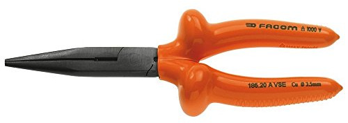 FACOM Zange mit halbrunden Backen, extra-lang, Länge 200 mm,1000Volt, 1 Stück, 185.20AVSE