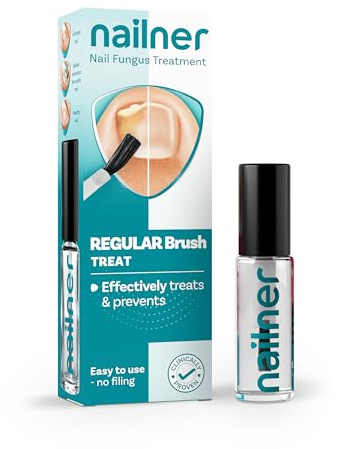 Nailner Svampnagelborste 5 ml – behandla och förhindra nagelinfektion i svamp – anti-svamp nagelbehandling för tånaglar – kliniskt beprövad – 300 applikationer – klar