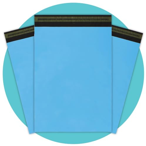 triplast 10 x 35,6 cm Sac postal d'Expédition en plastique - Bleu Bébé (Lot de 100)