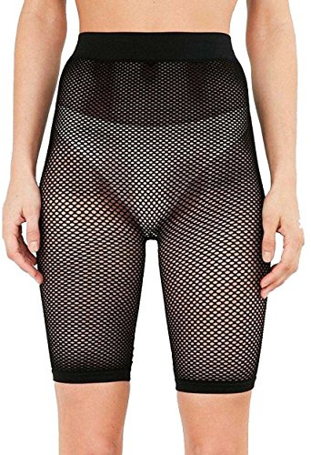 janisramone dam full fisknät genomskinlig smal passform leggings cykelshorts heta byxor