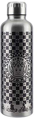 Paladone Mario Kart Metal Water Bottle, Gray
