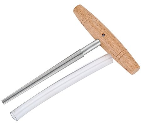 Alesatore con impugnatura a T, design ergonomico Manico in legno Alesatore per fori per pioli per violino Acciaio inossidabile Antiruggine per violini Liutai per liuteria 3/4 4/4 Riparazione