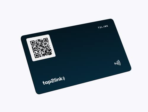 Digitale Visitenkarte – NFC/QR Code Karte, inkl. digitalem Profil & kostenloser App (iOS/Android) (Abyss Blue)