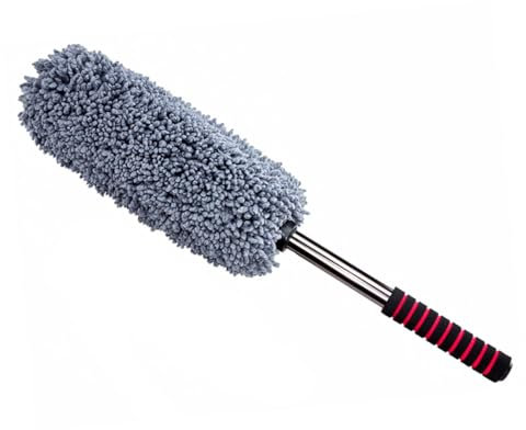 TOKIDNY Trapeador De Cera Limpiador para Coche Multiusos De Microfibra Gris Plumero Exterior Retráctil Telescópico Plumero para Coche