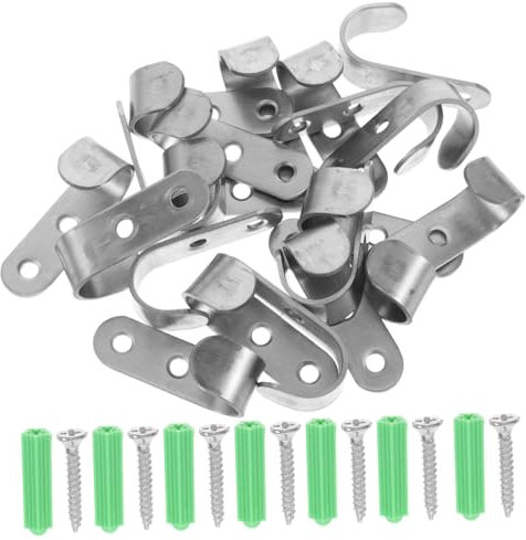 OUNONA 20ensembles Crochets Acier Robustes Pour Remorque Avec Vis Et Chevilles Crochets De Fixation Étanches Pour Bâche De Remorque Accessoires Polyvalents Pour Transport Et Camping