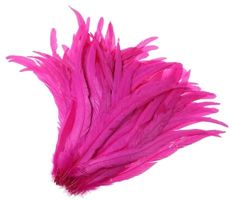 10/100 pièces 35-45CM bricolage coq plume artisanat couture vêtements décor plume maison fête femmes plume chapeaux accessoires de mariage(Rose,40-45cm-100Pcs)
