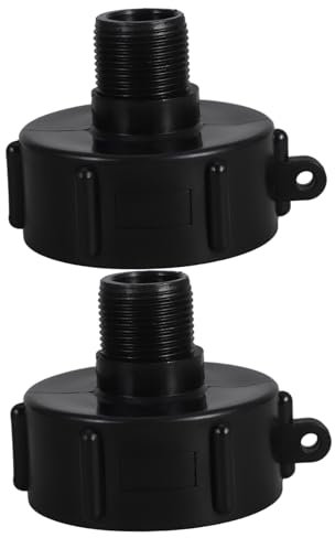 Gatuida 2piezas Tapa Adaptador De Barril IBC Conector para Suministro De Agua De Lluvia Convertidor De Tanque De Lluvia Unidades
