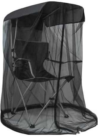 Instant Portable Outdoor Mosquito Net Tent for Camping Fishing Garden Patio Travel - Easy Setup Bug-Free Shelter with Carry Bag, 61 x 48 x 81 Inches, Black(NO Chair)