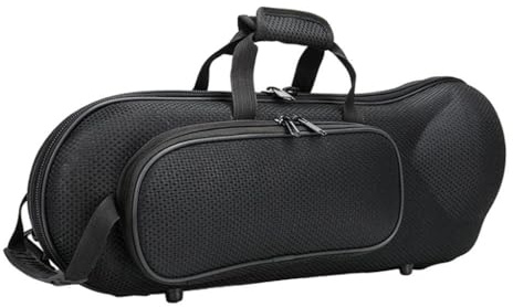predolo Custodia per Tromba Professionale, Borsa Portaoggetti Rigida in Tessuto Oxford, Leggera, Nera, in Tessuto Oxford