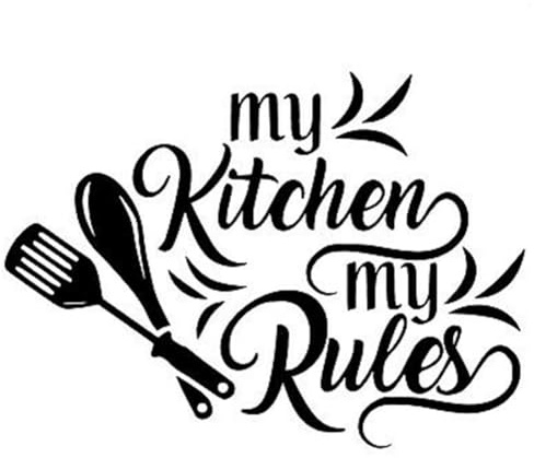 Opatiny My Kitchen My Rules Adhesivo de pared, 55 x 44 cm, vinilo extraíble, decoración de cocina, para aplicar y despegar, acabado mate