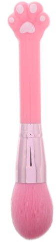 Ciieeo Pink Cat Paw Makeup Brush Powder Blush Brush Long Handle Compact for Face Detailing