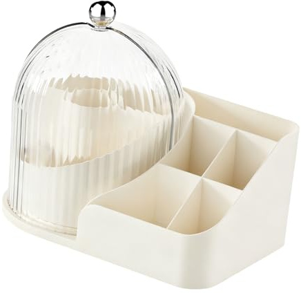 Haofy Organizzatore per Trucchi, Organizzatori per Trucchi Scatola per Cosmetici con Coperchio, Ideale per Pennelli per Trucco e Cura della Pelle, 11,61x9,84x7,32 Pollici per vanità e Organizzatore