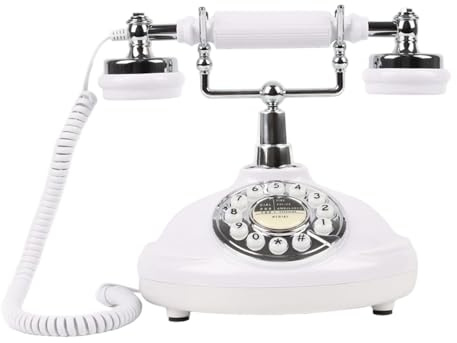 Libro degli ospiti audio Telefono per matrimoni Pulsante di ricomposizione Telefono rotativo vintage con volume regolabile Chiamate chiare vecchio stile Libro degli ospiti audio per matrimoni Lib