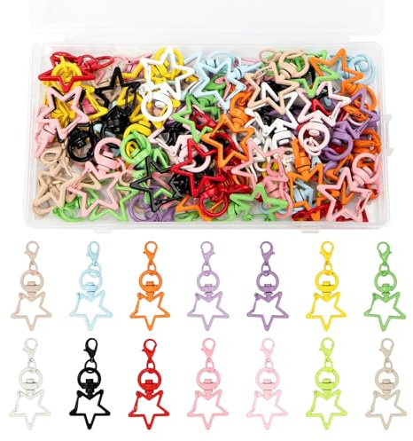 Junhonze 70 PièCes Mini Mousqueton Porte Clé - Crochet Porte Clef | 14 Couleurs, Porte Clef Mousqueton, Mini Mousqueton ColoréS, AdaptéEs Aux Bricolages, Sacs à Dos, Accessoires Suspendus
