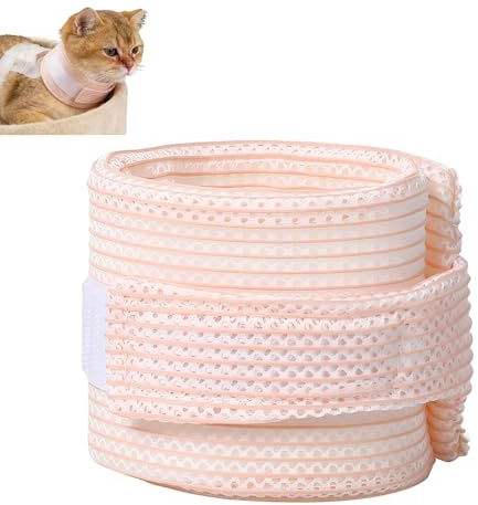 PYXGAR Collier Chat Post-Opératoire – Doux, Léger et Respirant, Protection Anti-Léchage, Coussin Confort pour Cicatrisation, Alternative à la Collerette