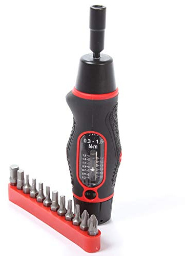 Norbar 13702 Torque Screwdriver Kit with 1/4-Inch Bit Holder/1.2-6.0 N m 12 Bits - Black