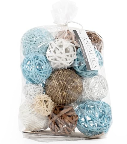 ANDALUCA Decorative Vase Filler Bag with Orbs, Balls (Aqua Blue)