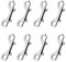 Double Extrémité Boulon Snaps Ensemble De Crochets Acier Inoxydable Nickel Plaqué Zinc Alloy Clips Mousqueton Double Boulon Extrémité Clip Crochet Boulon Snap 8 Pièces