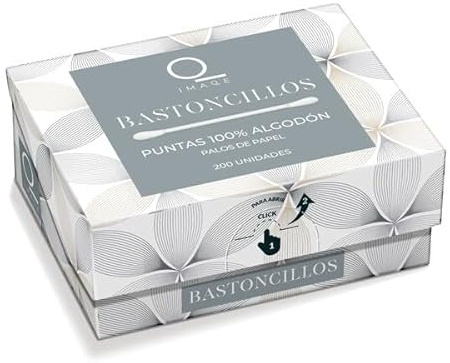 DIA IMAQE bastoncillos de algodón con palo de papel caja 200 uds