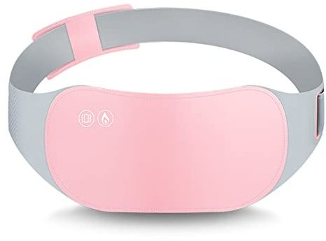 Bärbar menstruationsvärmedyna, snabbvärmande omlottbälte med 3 värmenivåer och 3 massagelägen för periodsmärtlindring menstruationskramper (inkluderar inte batteripowerbank)