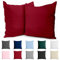 Kissenbezug 80x80 Baumwolle Renforcé (2er-Set) - Burgunderrot - Dicht gewebt mit 57 Fäden/cm² - Kissenbezug 80x80 cm - Oeko Tex Zertifiziert - Dreamzie