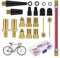 Fahrradventil Adapter Set,21 Teile Kompressor Ventiladapter Luftpumpe AV Adapter Auto ventilAdapter und französisches Ventil Adapter Kegel Adaptern Ballnadeln für SV AV DV Alle Fahrradpumpe Luftpumpe