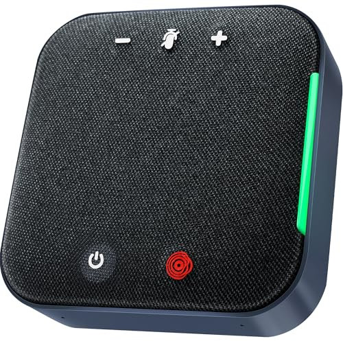 COOLPO Conference Speaker and Microphone, Protable USB C & Bluetooth Speakerphone for Computer, Laptop Speakers with mic, 360° Voice Pickup, AI Noise Reduction, 24H Call Time, Online Meetings