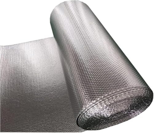 vapour barrier thermal Insulation Film, Insulation Film Reflective Aluminium Foil Energy Saving for Lofts, Walls, Sheds(1 x 30m (3.28 x 98.5ft))