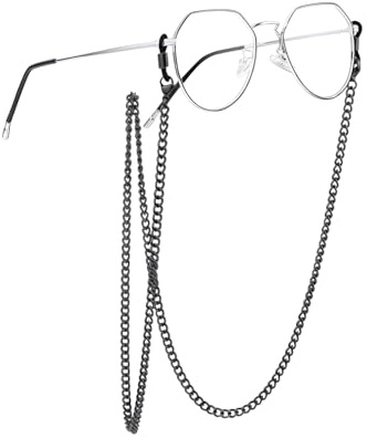ChainsPro Cadena de gafas para mujer, gafas de sol, cadena cubana, mujer y hombre, 72 cm, 72, Acero inoxidable