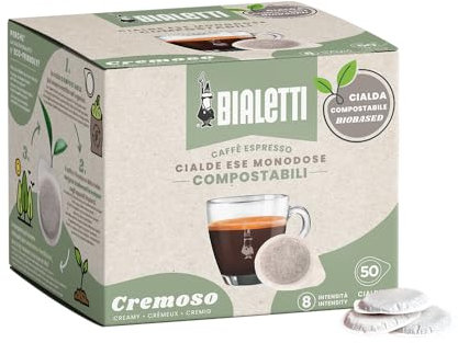 Bialetti Cápsulas de café Monodosis, Caja de 50 unidades, Cremoso