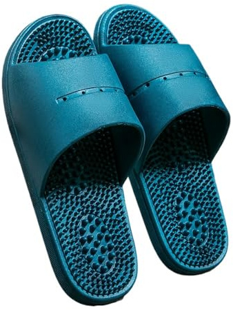 GHAKKE Chaussons De Massage des Pieds Femmes Hommes Sandales De Massage pour Fasciite Plantaire Chaussures De Douche Thérapeutiques par Acupression Chaussons De Réflexologie(Blue,40/41 EU)