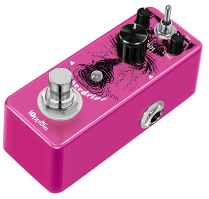 IOppWin Tube Screamer Overdrive Pédale d'effet pour guitare - Doubles modes (Chaud/Vif), boîtier en métal, True Bypass, indicateur de statut LED