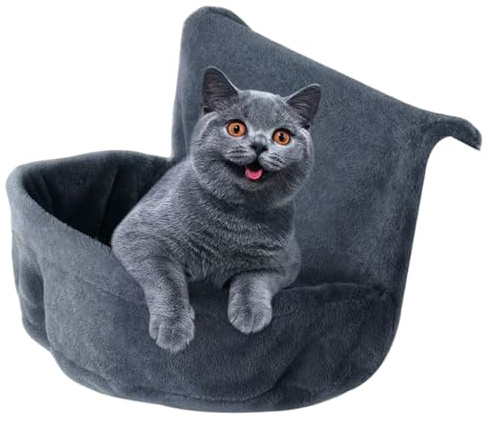 XITEA Hamac luxueux pour chats pour chauffage, grand lit en peluche amovible et lavable pour chat pour temps froid